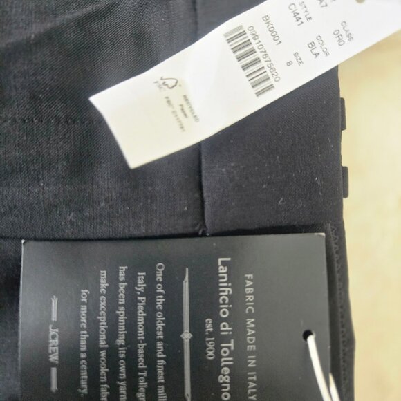 NWT JCrew Portia  Wool Pant 8 10 black stretch - Picture 5 of 6